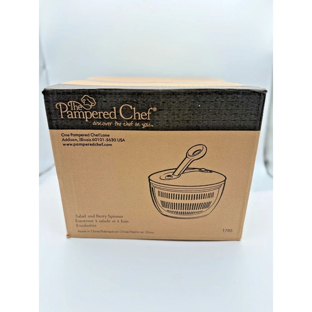 Pampered Chef Salad & Berry Spinner 1785 Kitchen Food Prep Tool New In Box